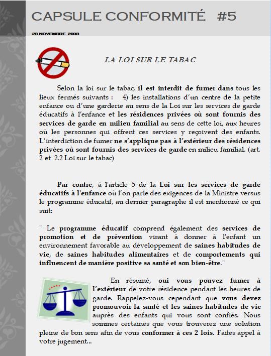 loi sur le tabac 