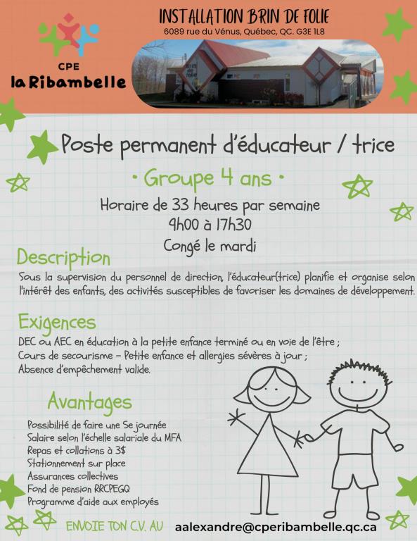 Affichage 4 ans Brin de Folie