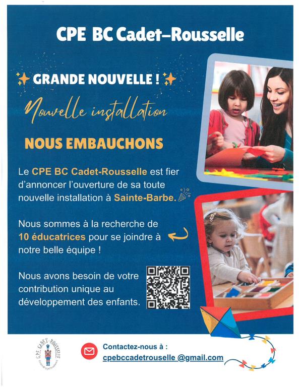 Nous embauchons!